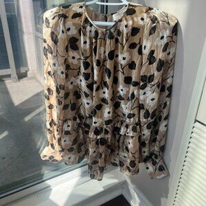kate spade peplum blouse top size 4 like new no tags